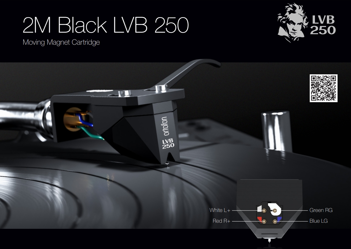 Ortofon 2M BLACK LVB 250 + headshell Ortofon SH-4