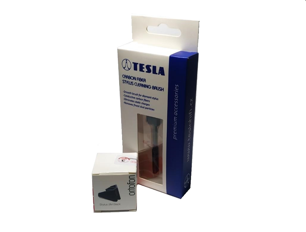 Ortofon Stylus 2M BLACK + TESLA Carbon Stylus Brush